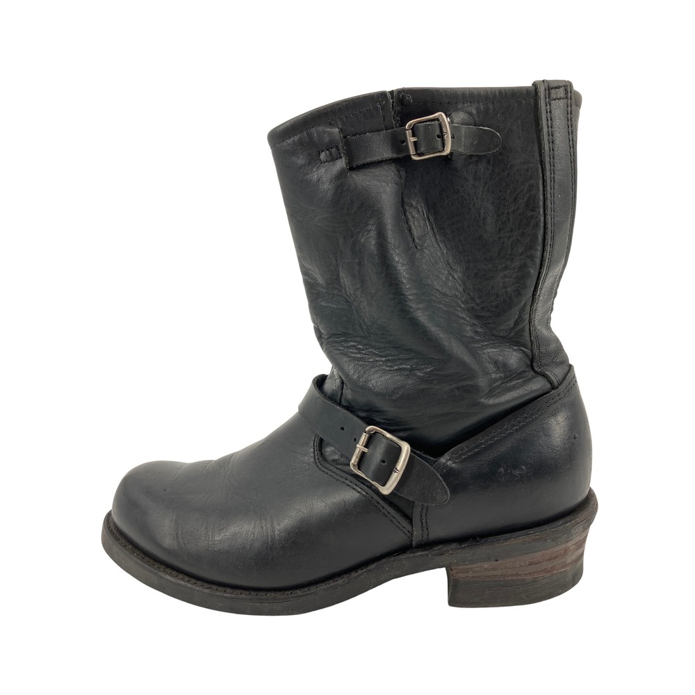 Frye Engineer Boots Mens 10 Black Excellent Leather Buckle Moto 150th Edition